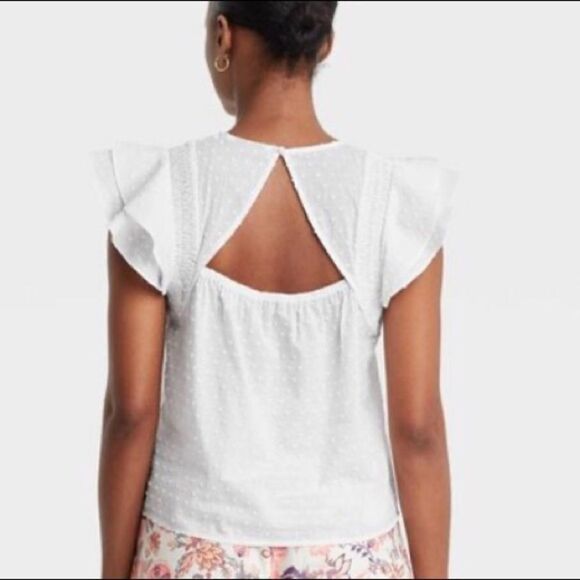 Who What Wear New Women’s Top Sleeveless Ruffle Blouse XS S NWT - Picture 4 of 12